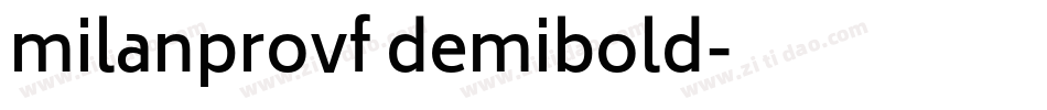 milanprovf demibold字体转换